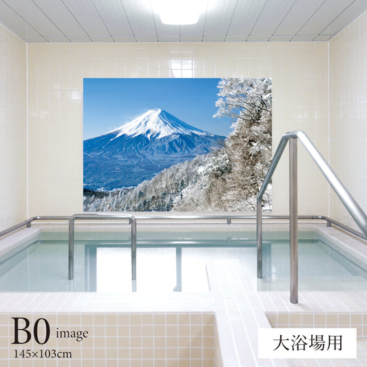 雪化粧した富士山 【業務用サイズ】