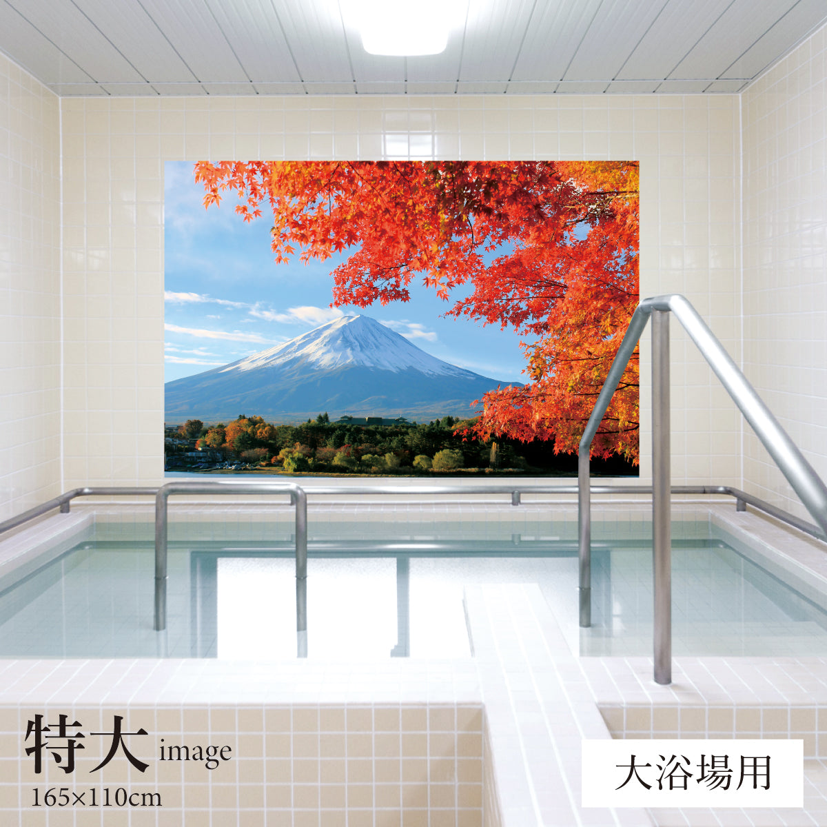 紅葉越しに見る富士山 【業務用サイズ】