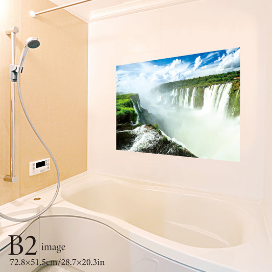 お風呂ポスター イグアスの滝の写真 B2イメージ