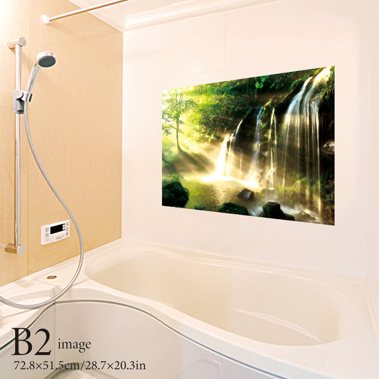 お風呂ポスター 光を受ける滝 B2イメージ