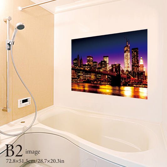 お風呂ポスター ニューヨークの夜景 B2イメージ