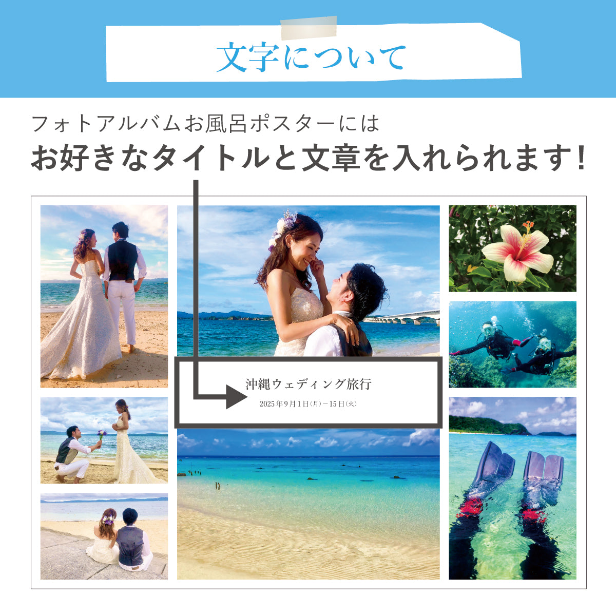 思い出をお風呂で楽しむ ― フォトアルバムお風呂ポスター