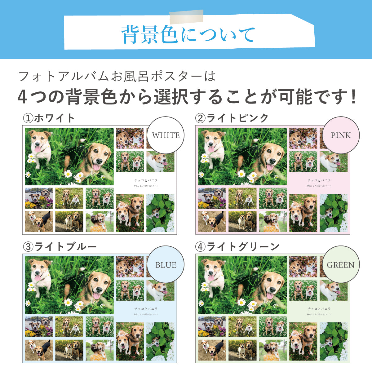 思い出をお風呂で楽しむ ― フォトアルバムお風呂ポスター