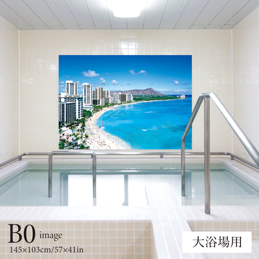 ワイキキビーチとダイヤモンドヘッド　【業務用サイズ】