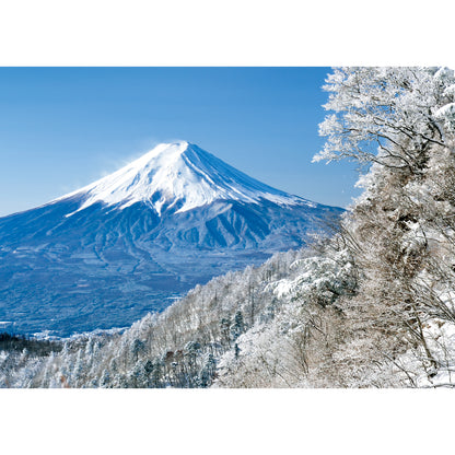 お風呂ポスター 雪化粧した富士山