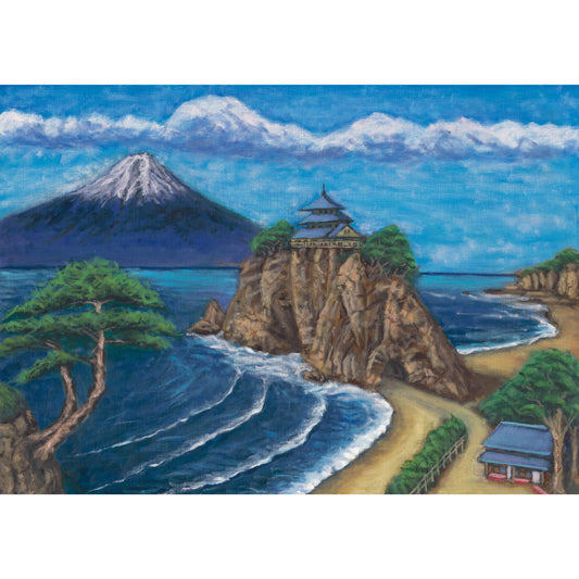 Red Fuji from the Sea (Public Bath Painting)