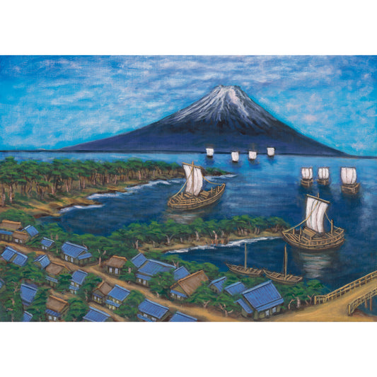 Red Fuji from the Sea (Public Bath Painting)
